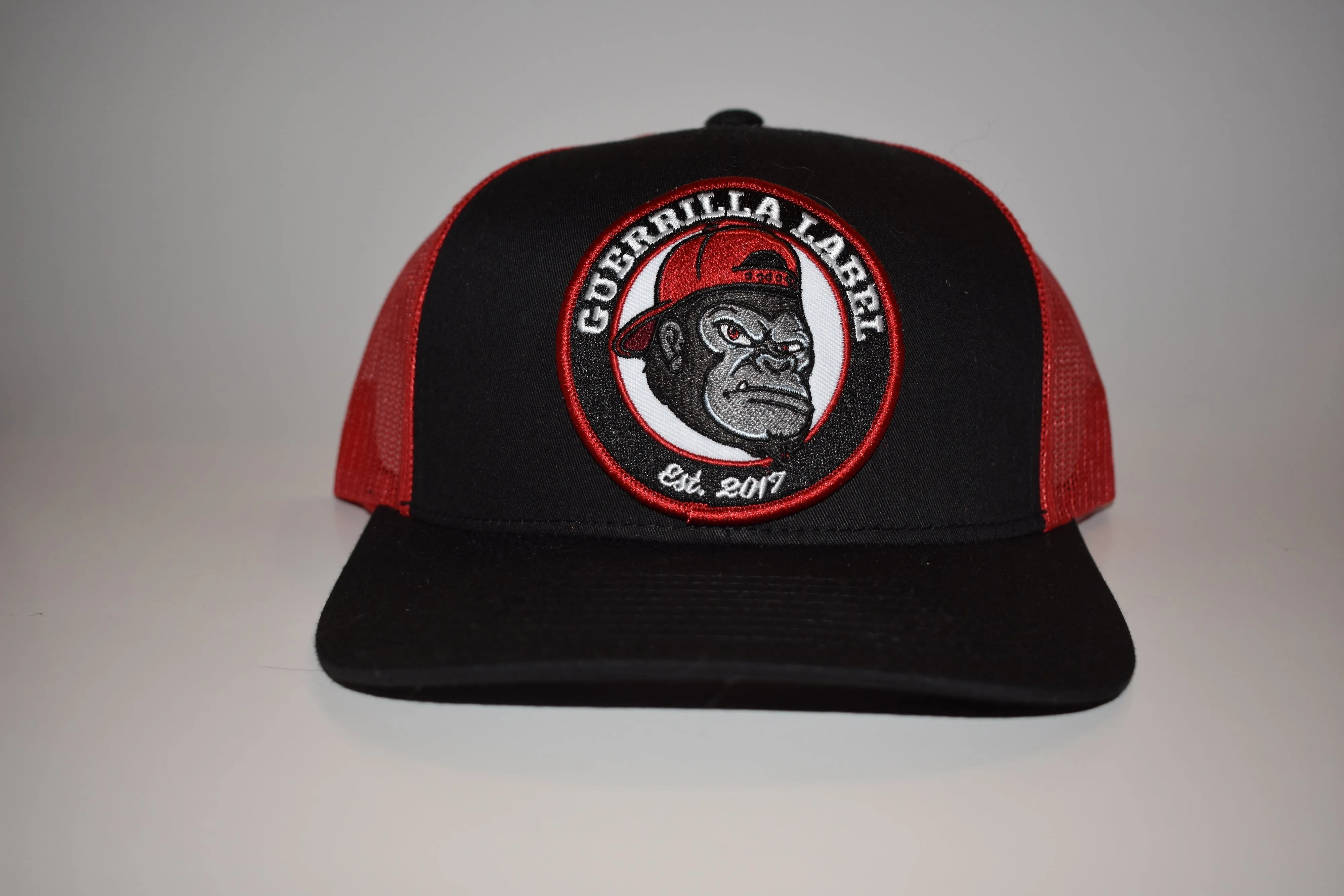 Black w/ Red Mesh Snapback