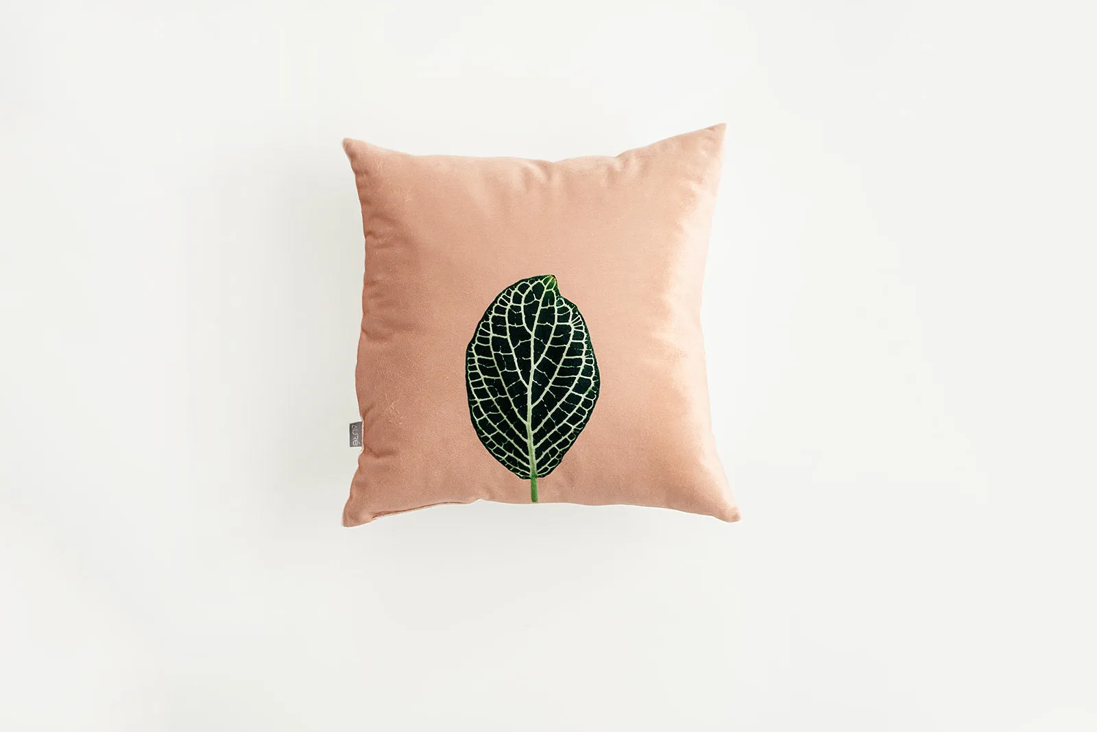 Blush Velvet Mosaic Leaf Pillow, College Student Gift, Mother's Day Gift,Christmas Gift