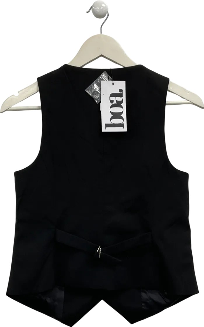 BOA Black Boxy Waistcoat UK S