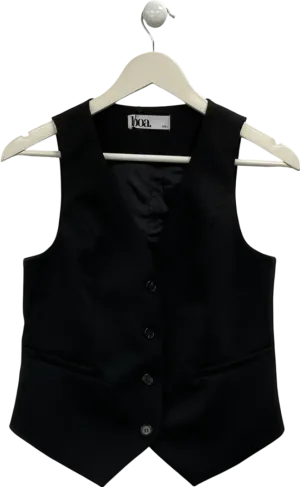 BOA Black Boxy Waistcoat UK S