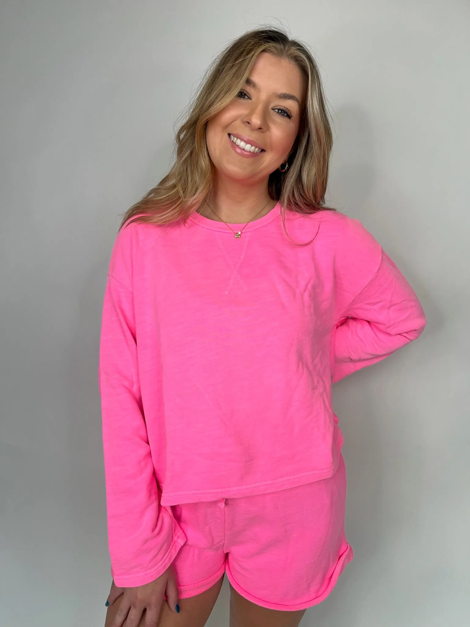 Bobi Crewneck Wide Sleeve Boxy Sweatshirt