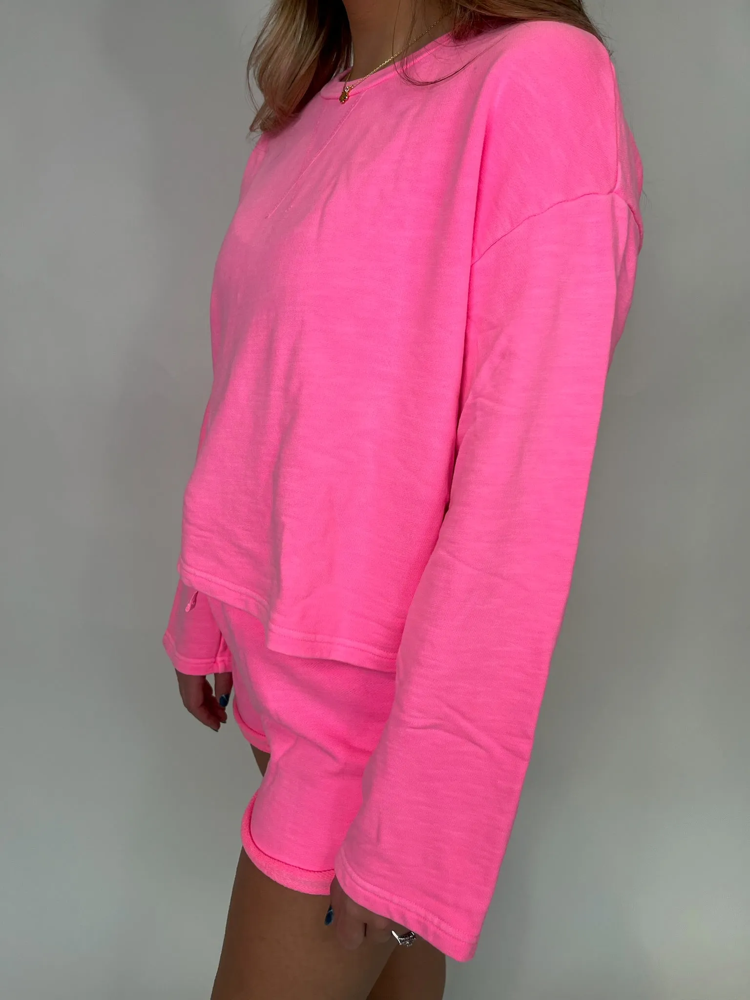 Bobi Crewneck Wide Sleeve Boxy Sweatshirt