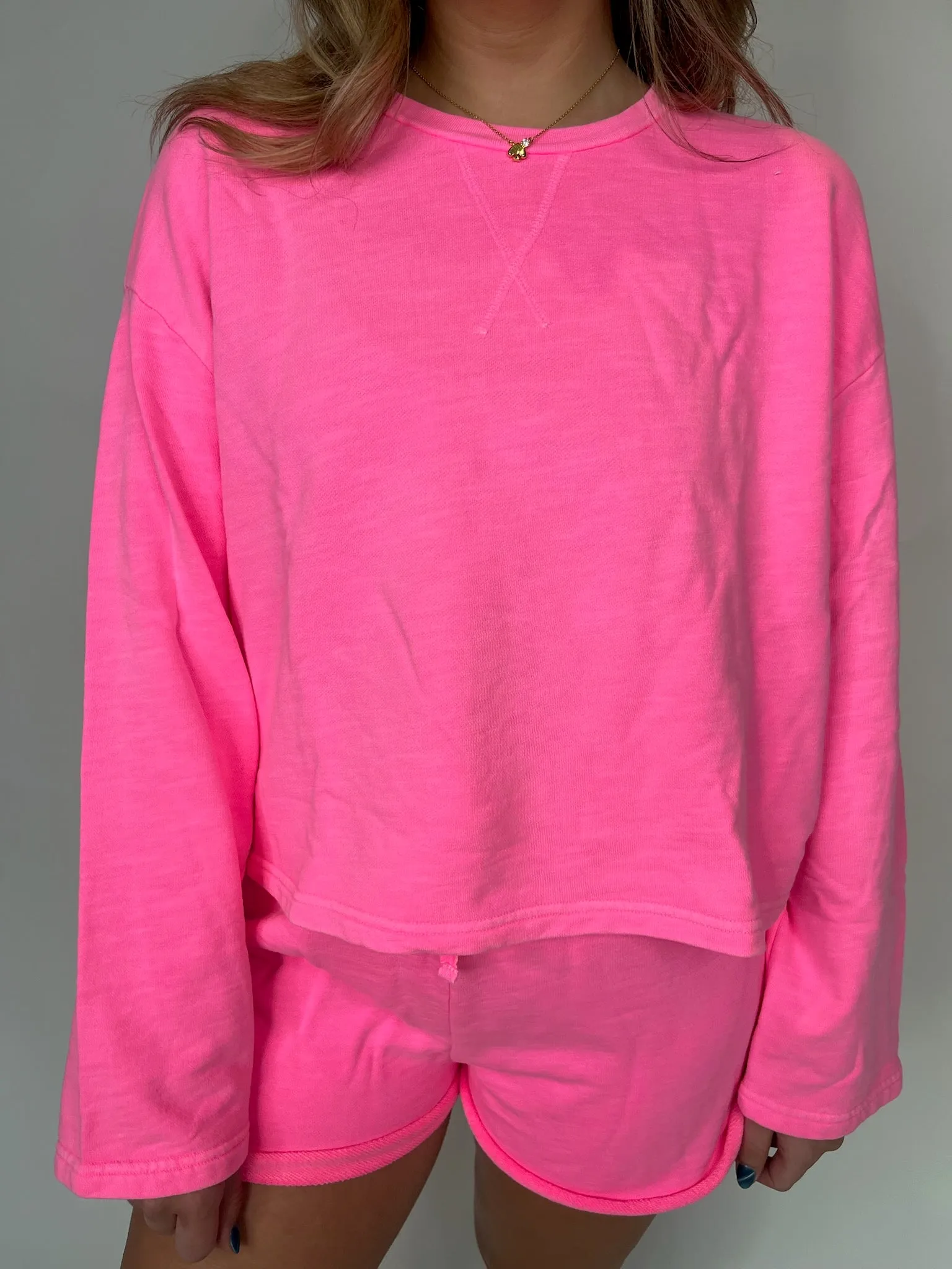 Bobi Crewneck Wide Sleeve Boxy Sweatshirt