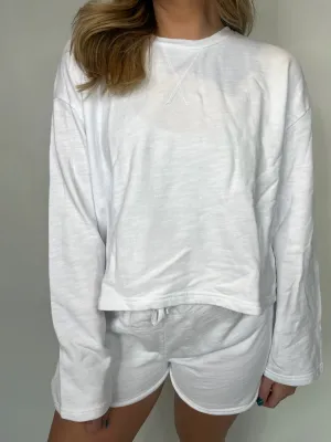 Bobi Crewneck Wide Sleeve Boxy Sweatshirt