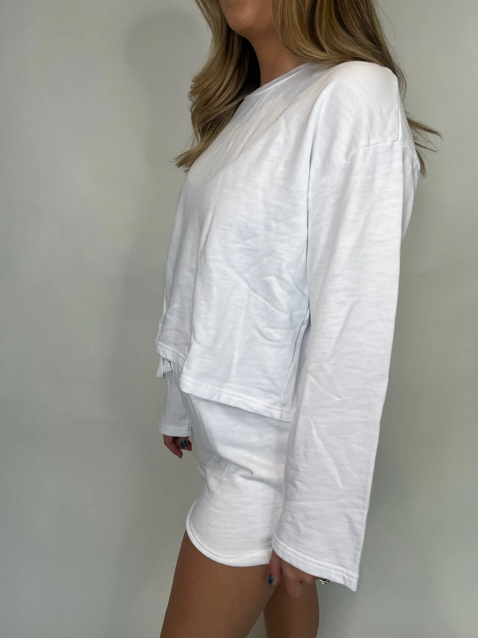 Bobi Crewneck Wide Sleeve Boxy Sweatshirt