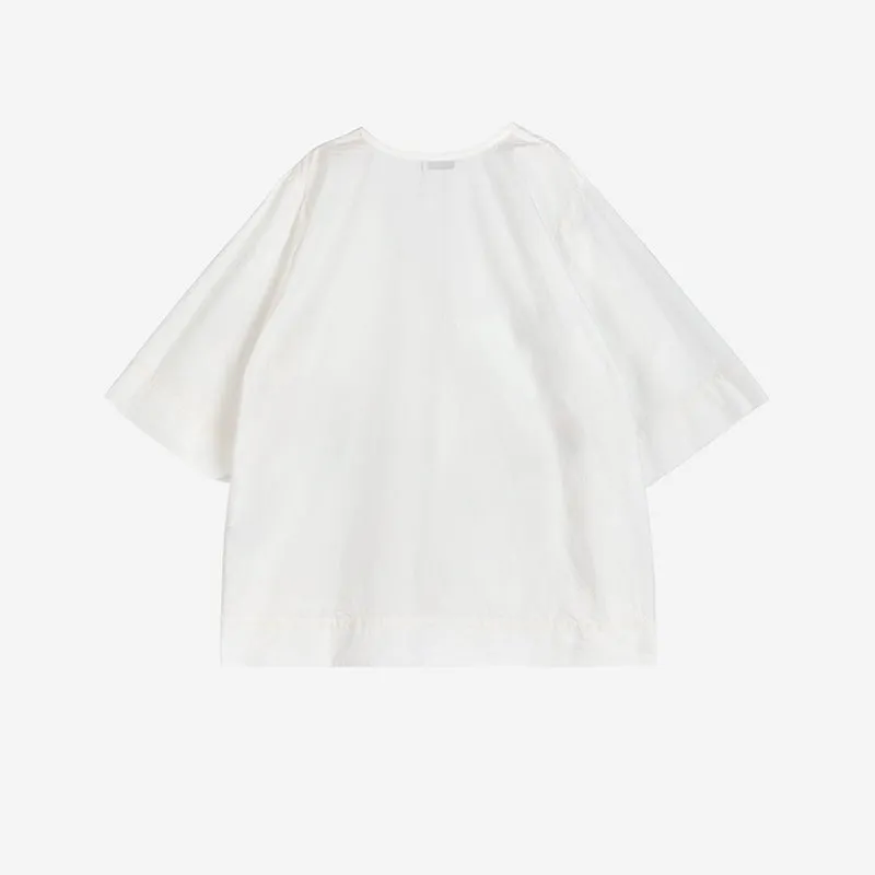 Bobo Choses Woman - Garden embroidery tie blouse