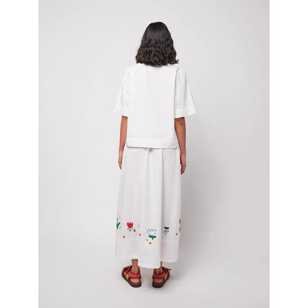 Bobo Choses Woman - Garden embroidery tie blouse