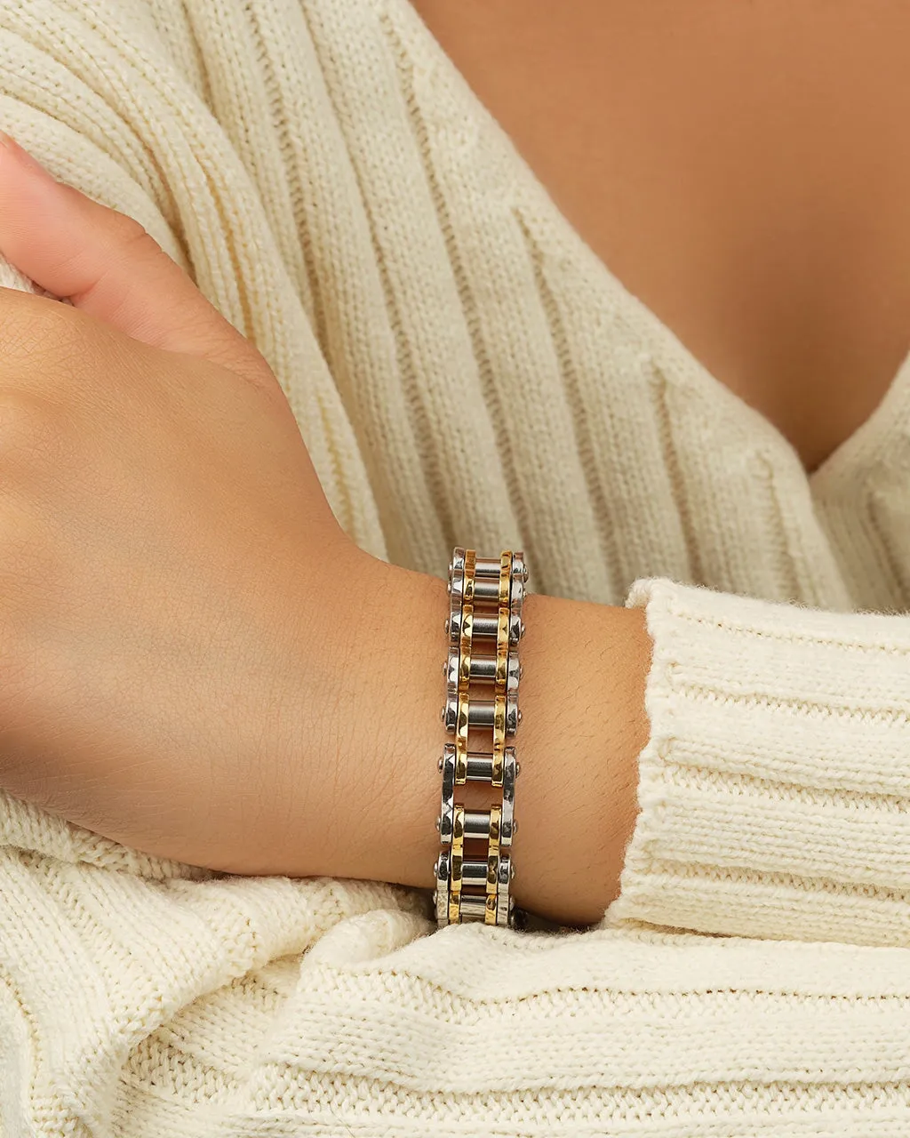Bolt Watch Band Chain Bracelet