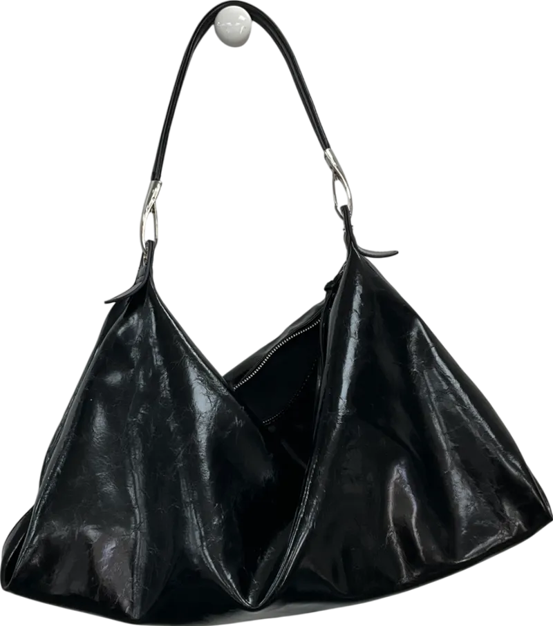 boohoo Black Slouchy Tote Bag