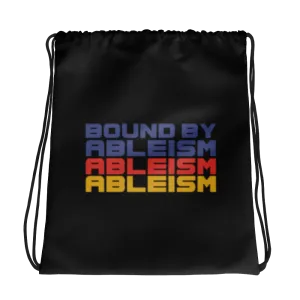 Bound by Ableism (Halftone Drawstring Bag)