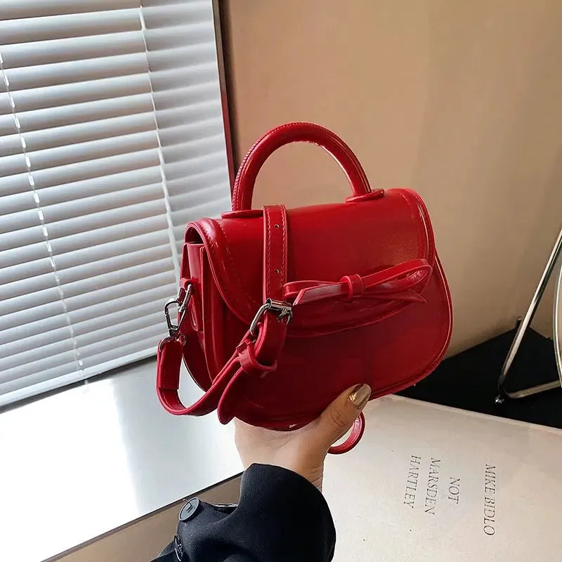 Bow Decoration Small Square Handbag