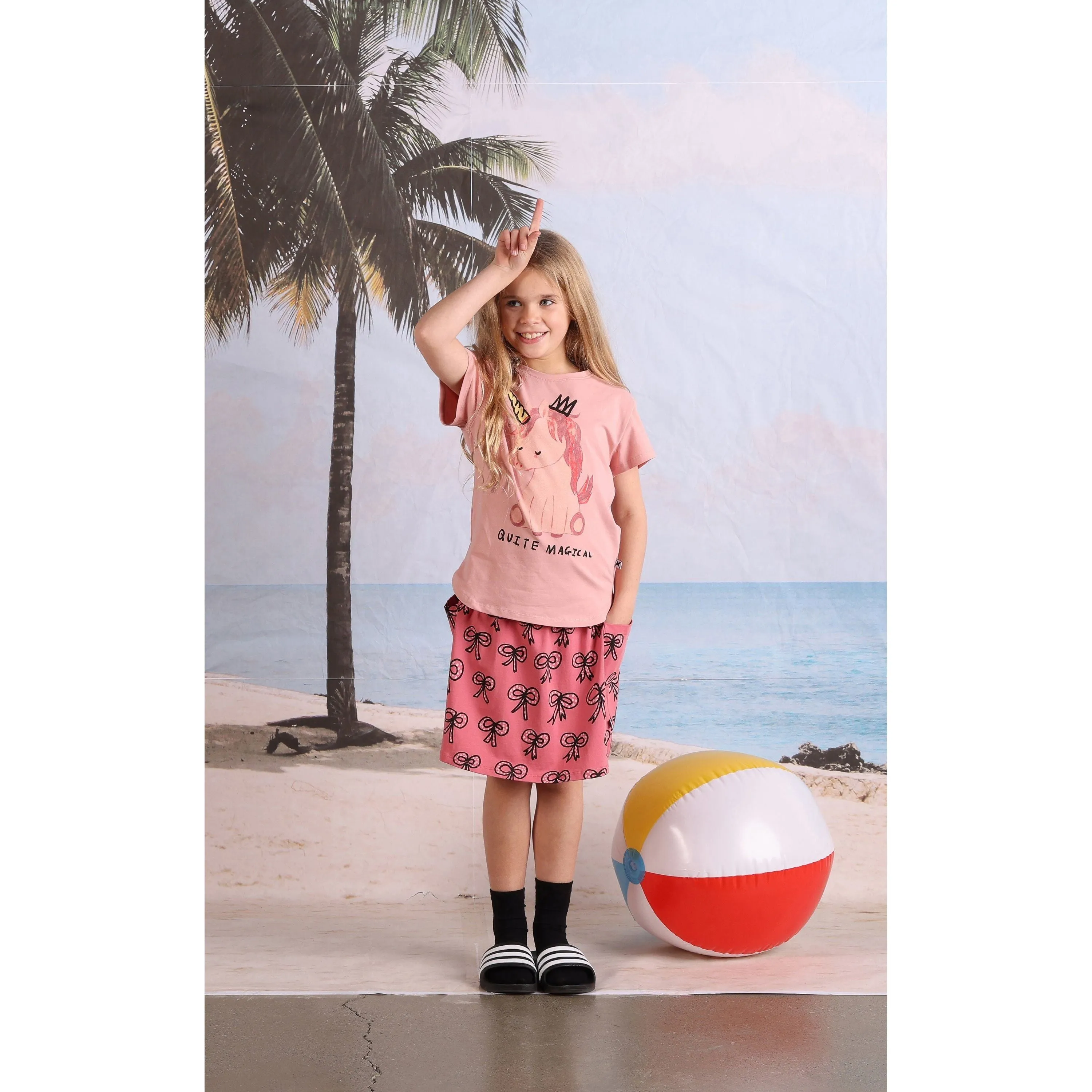 Bows Skirt- Rose