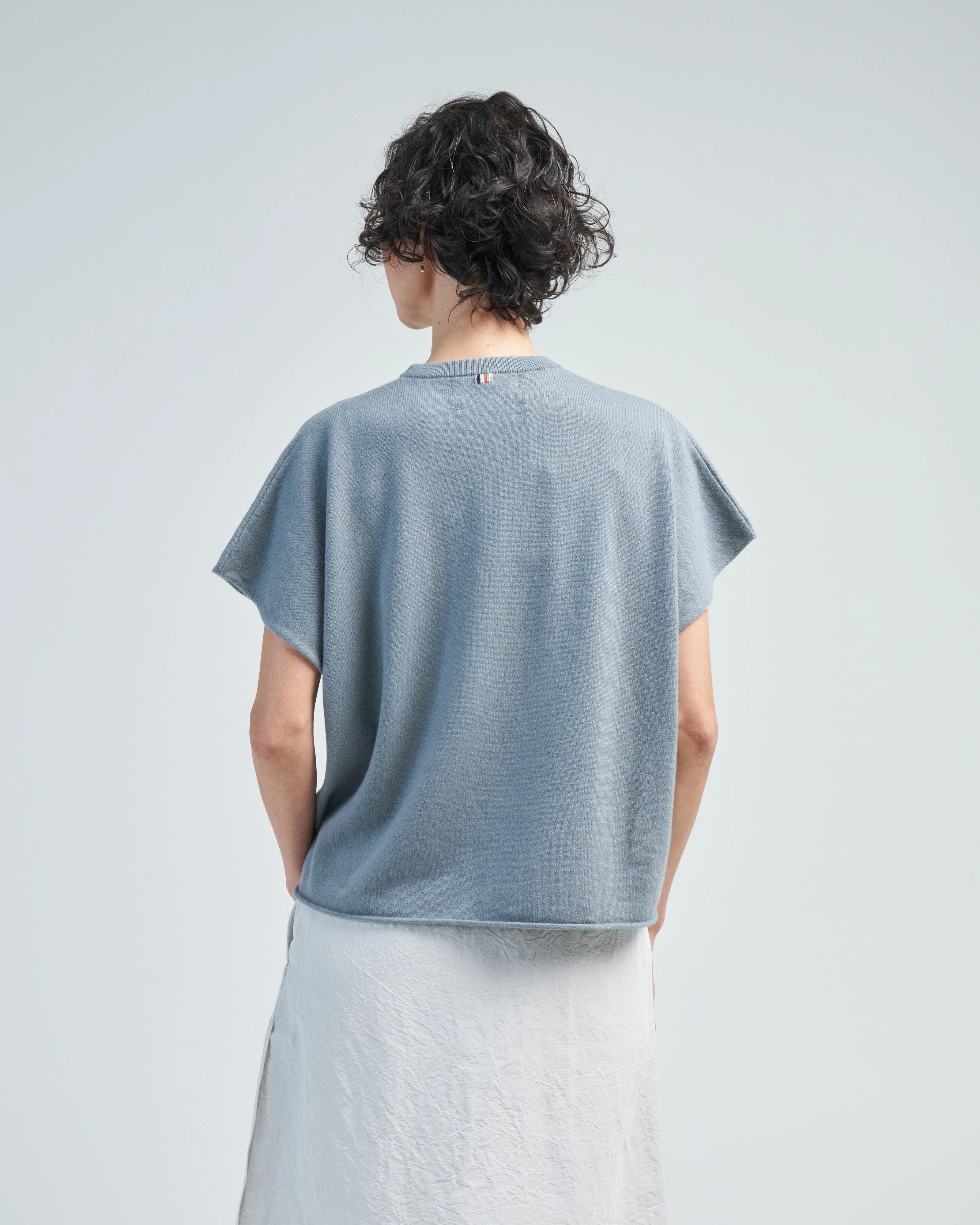 boxy cap sleeve crew