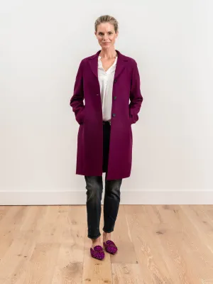 boxy coat - bougainvilla