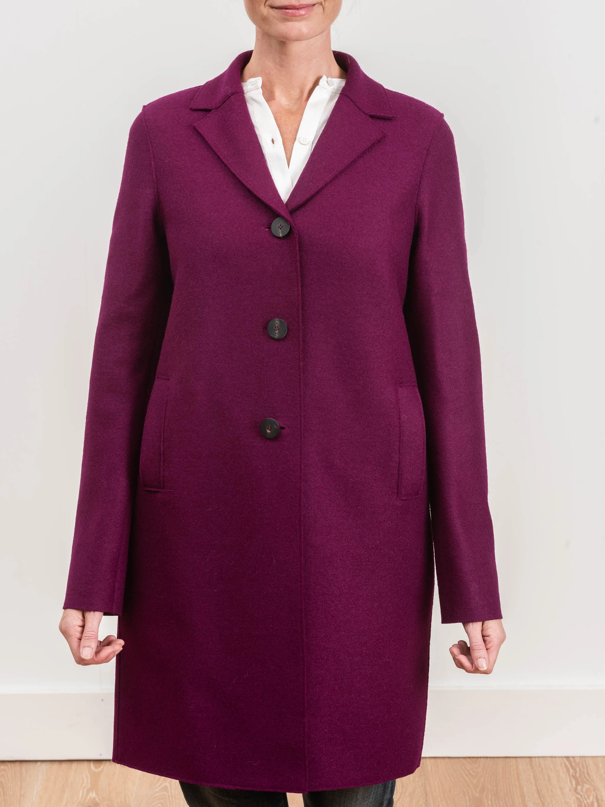 boxy coat - bougainvilla