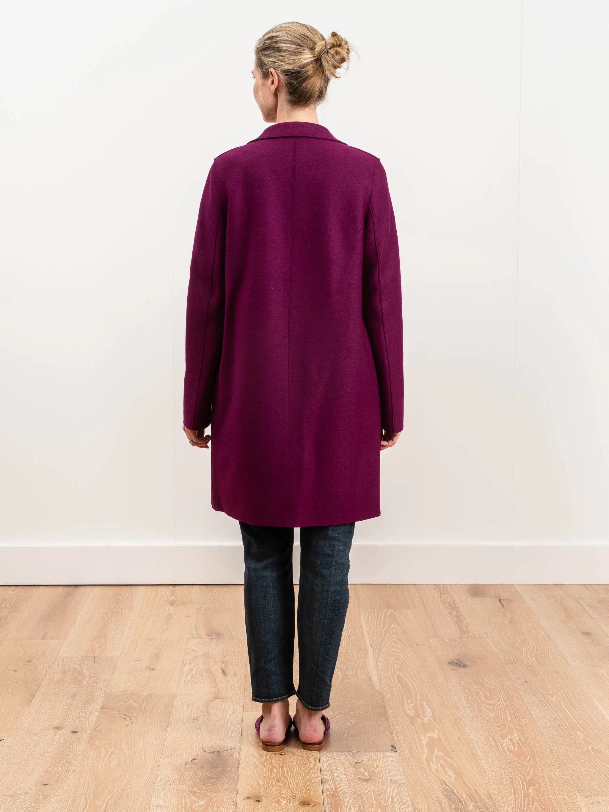 boxy coat - bougainvilla