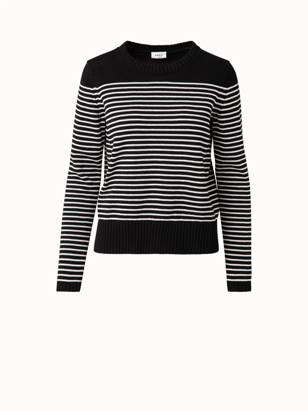Boxy Knit Striped Pullover