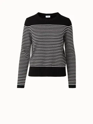 Boxy Knit Striped Pullover