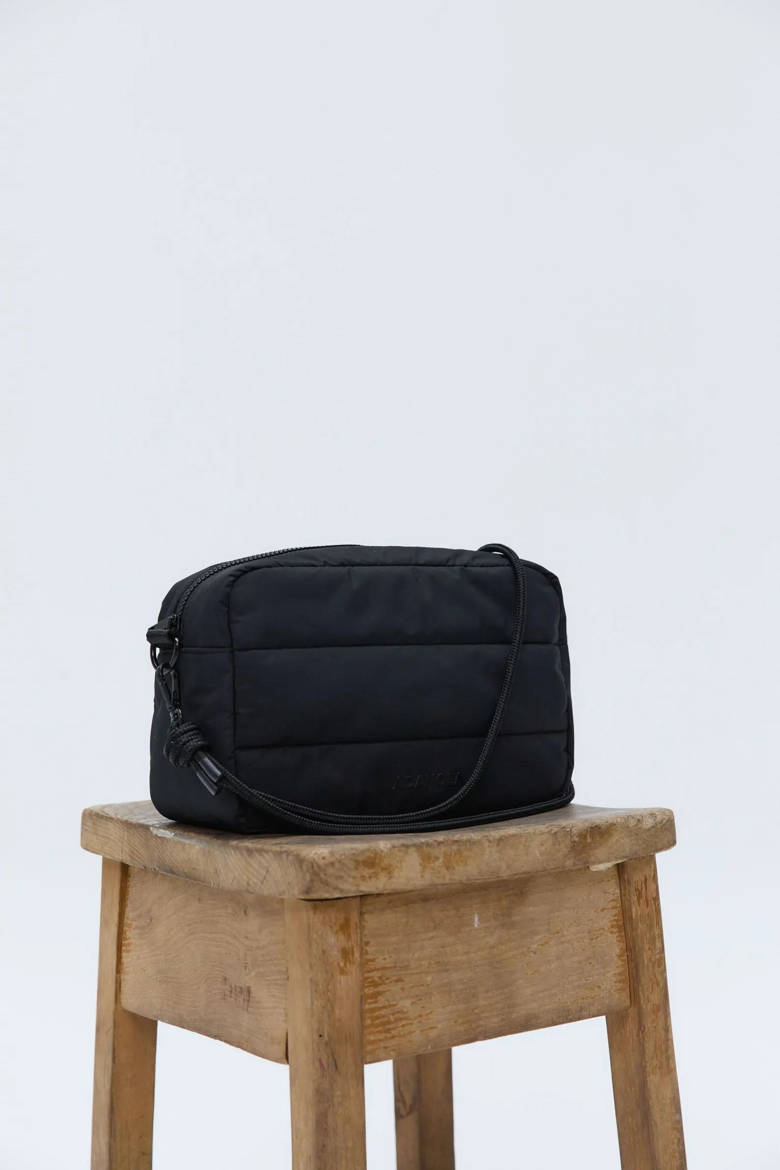 Branded Multi-Strap Bag - Black