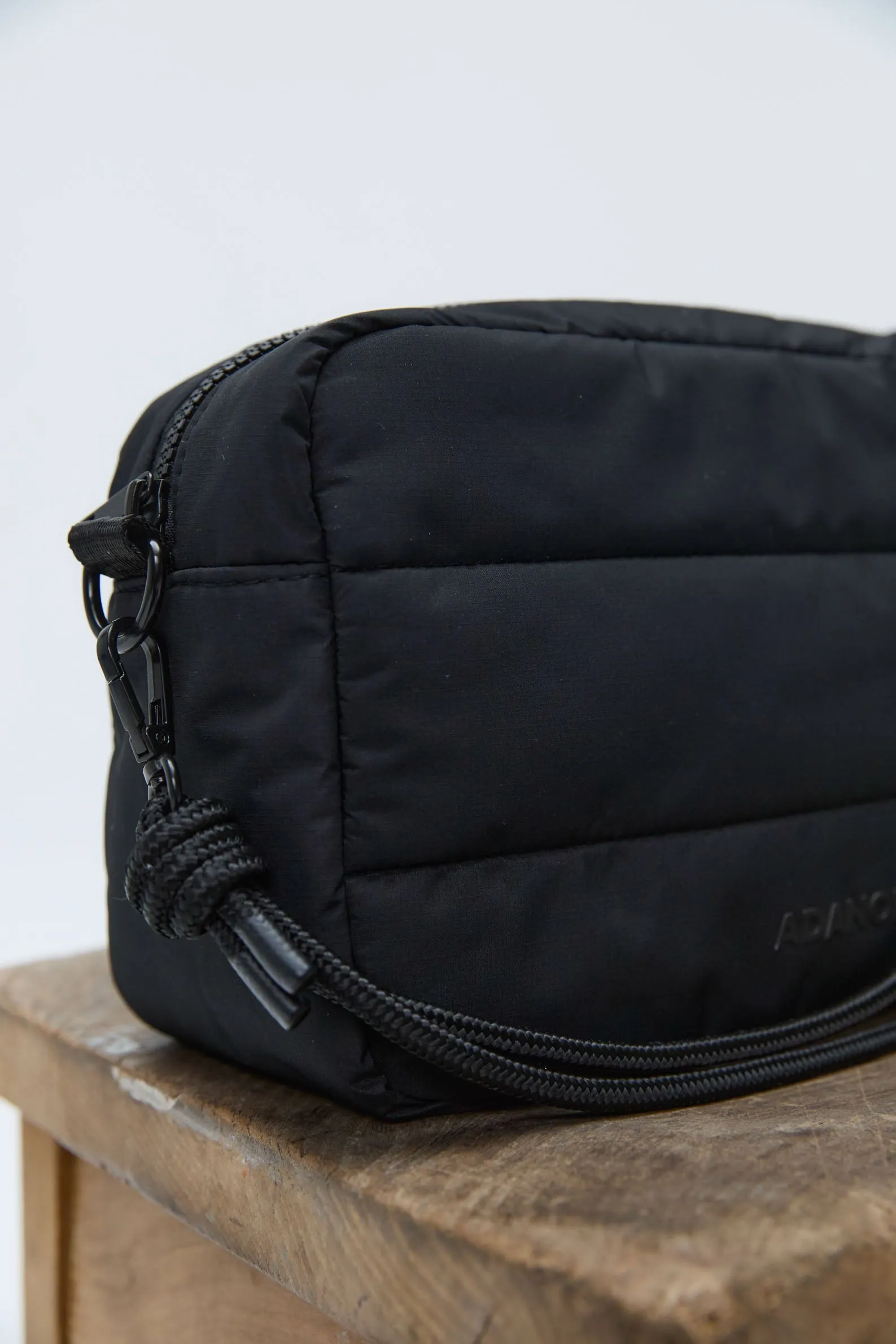 Branded Multi-Strap Bag - Black