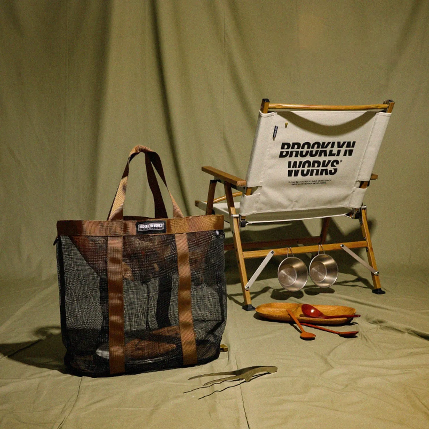 BROOKLYN WORKS | ブルックリンワークス　MESH BAG(L)