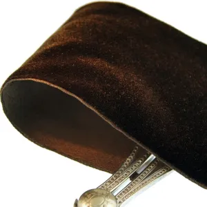 Brown Satn Back Velvet Ribbon Vintage from Switzerland 72mm