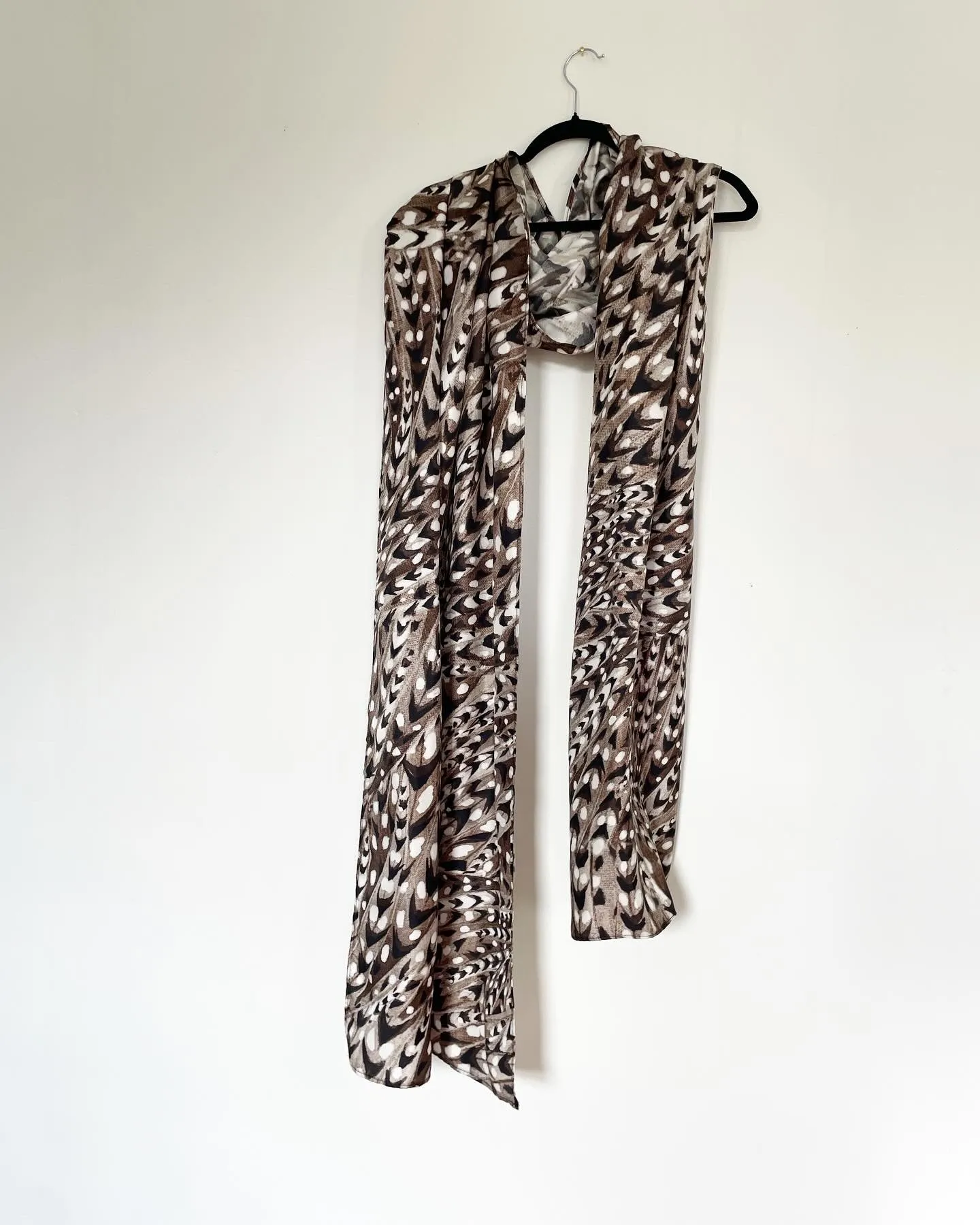 Brown Velvet Caftan with Greek Artwork