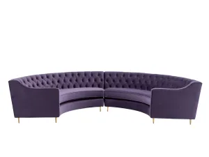 BUCKHEAD CURVED SOFA - VIOLET