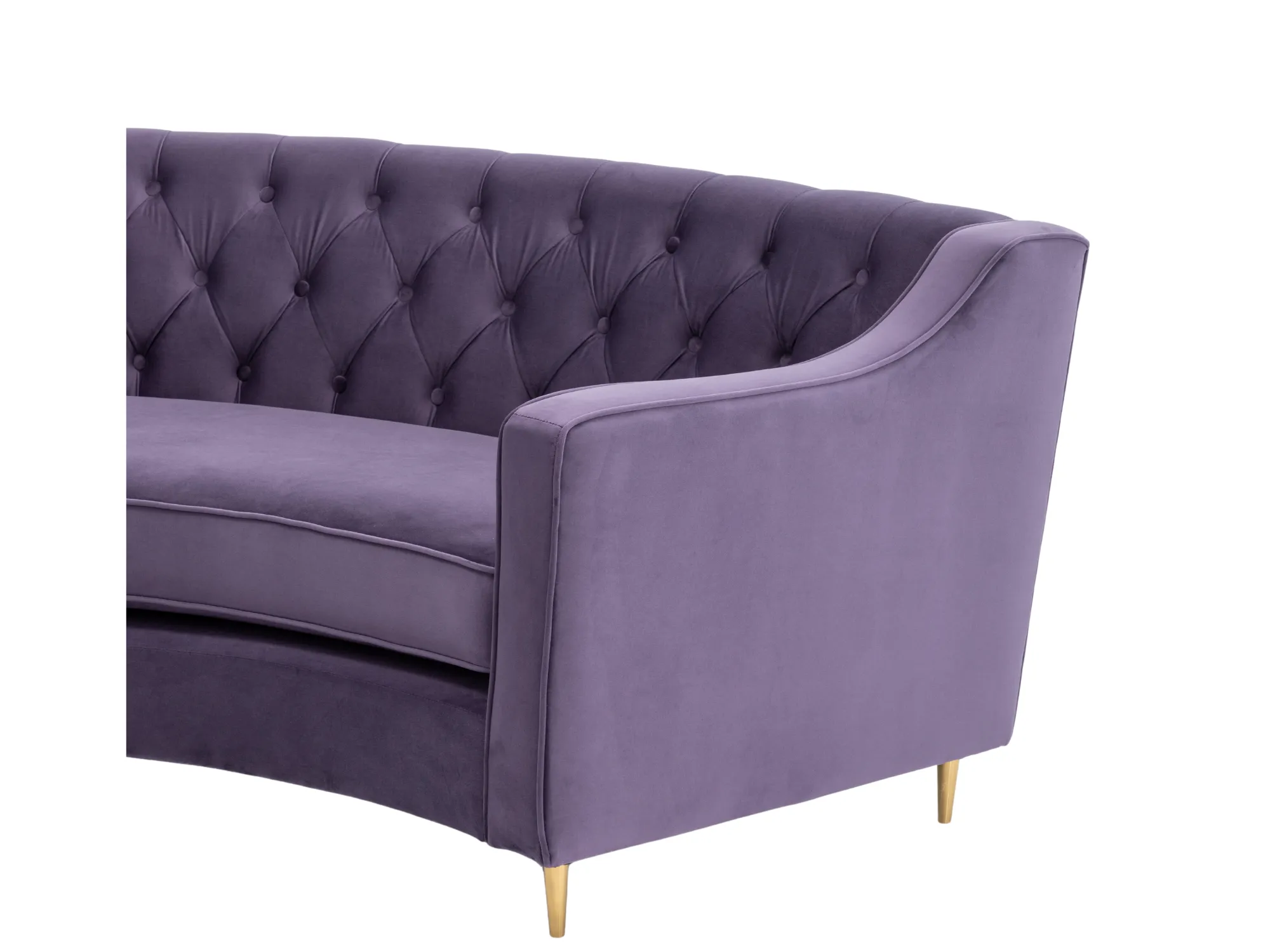 BUCKHEAD CURVED SOFA - VIOLET