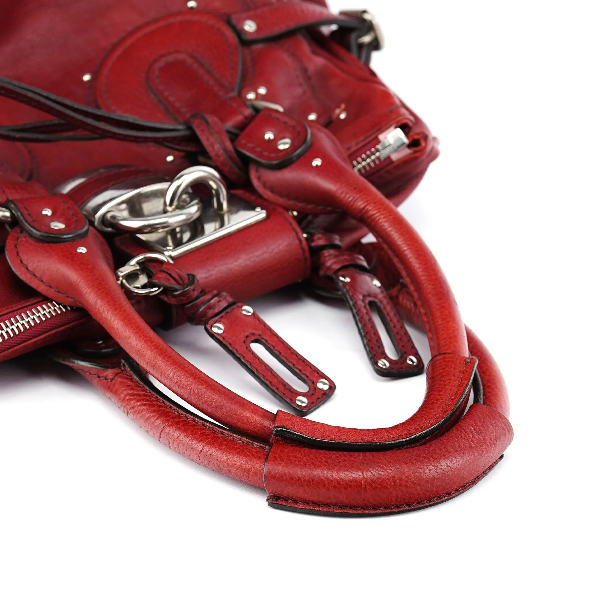 Burgundy Leather Paddington Tote Bag