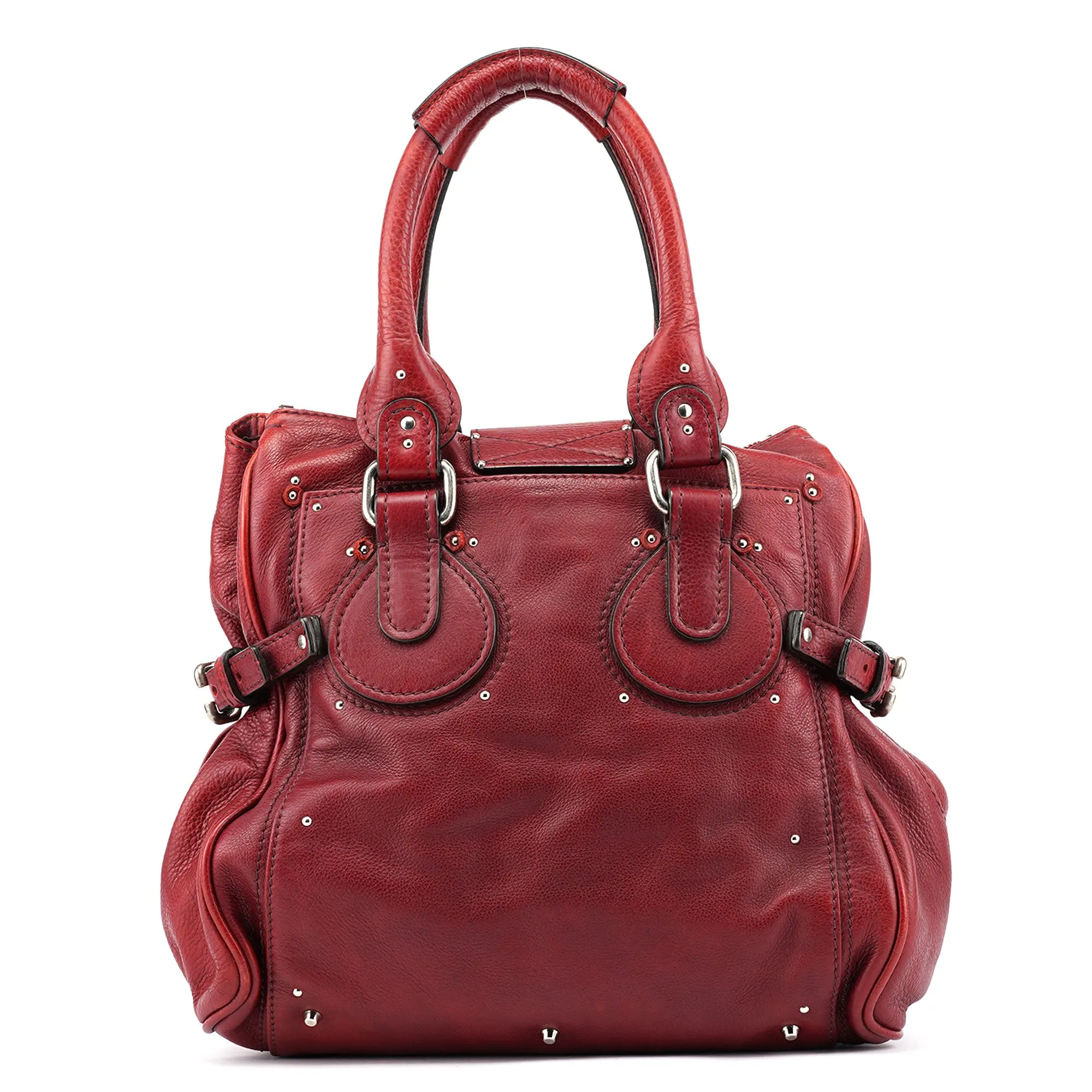 Burgundy Leather Paddington Tote Bag