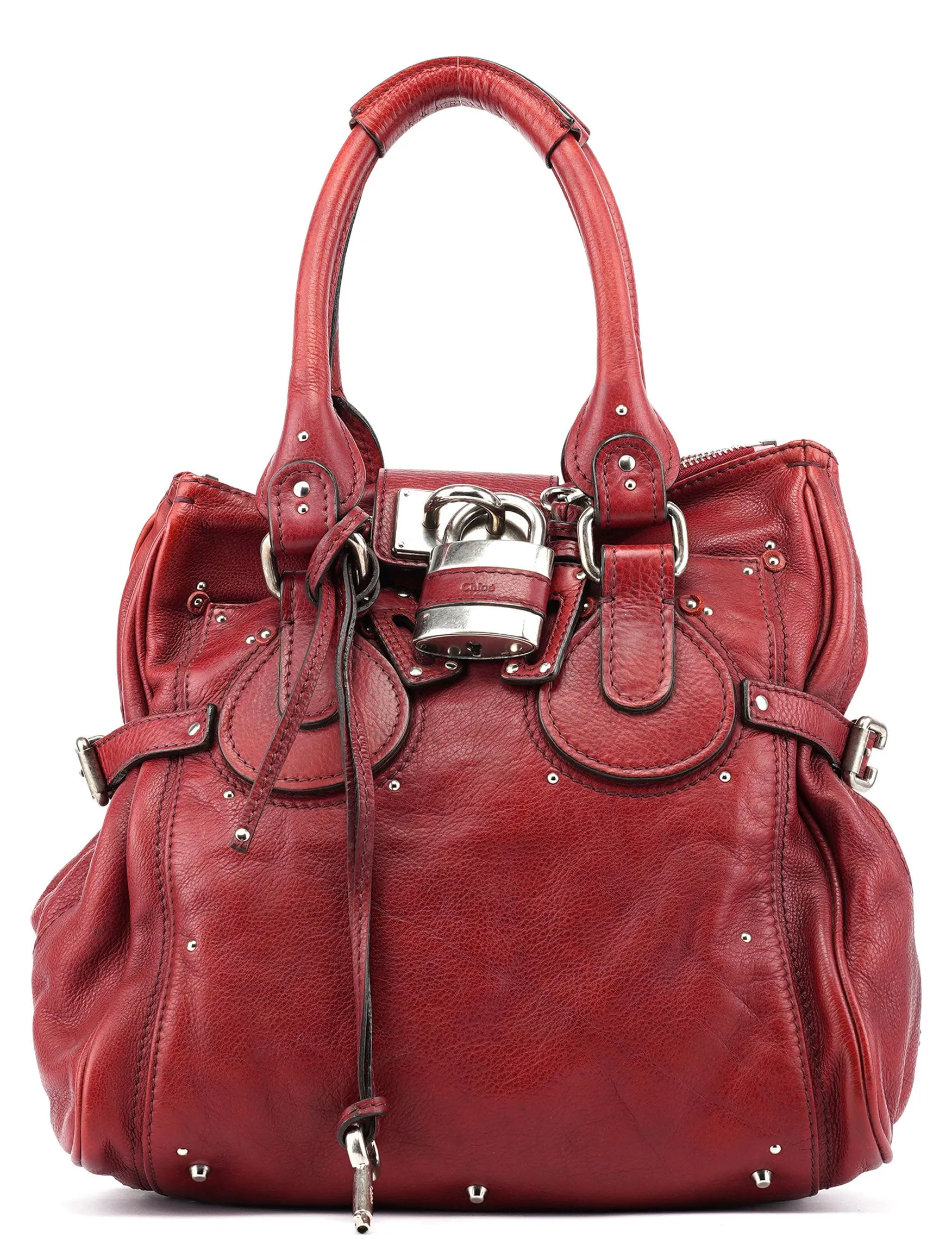Burgundy Leather Paddington Tote Bag