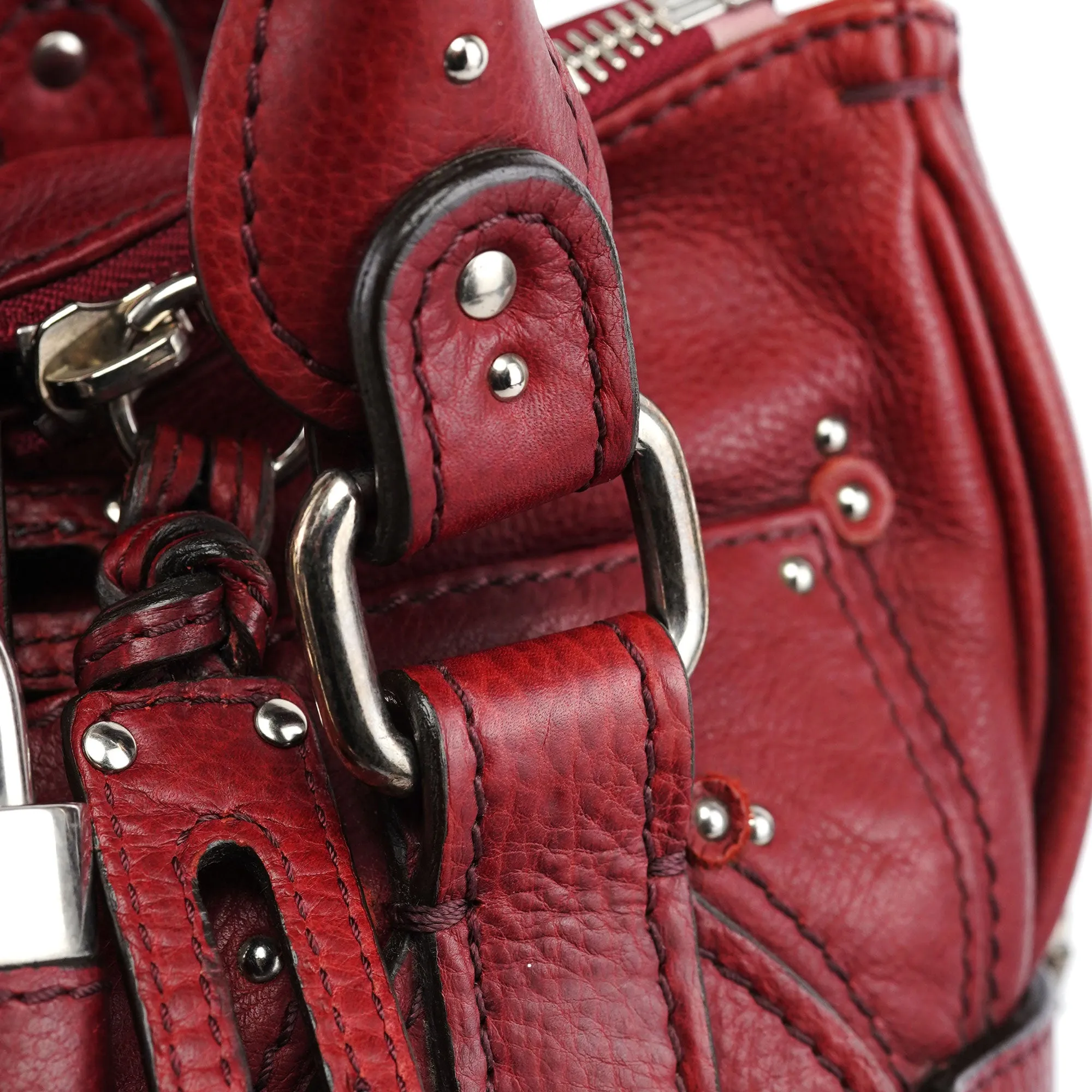 Burgundy Leather Paddington Tote Bag