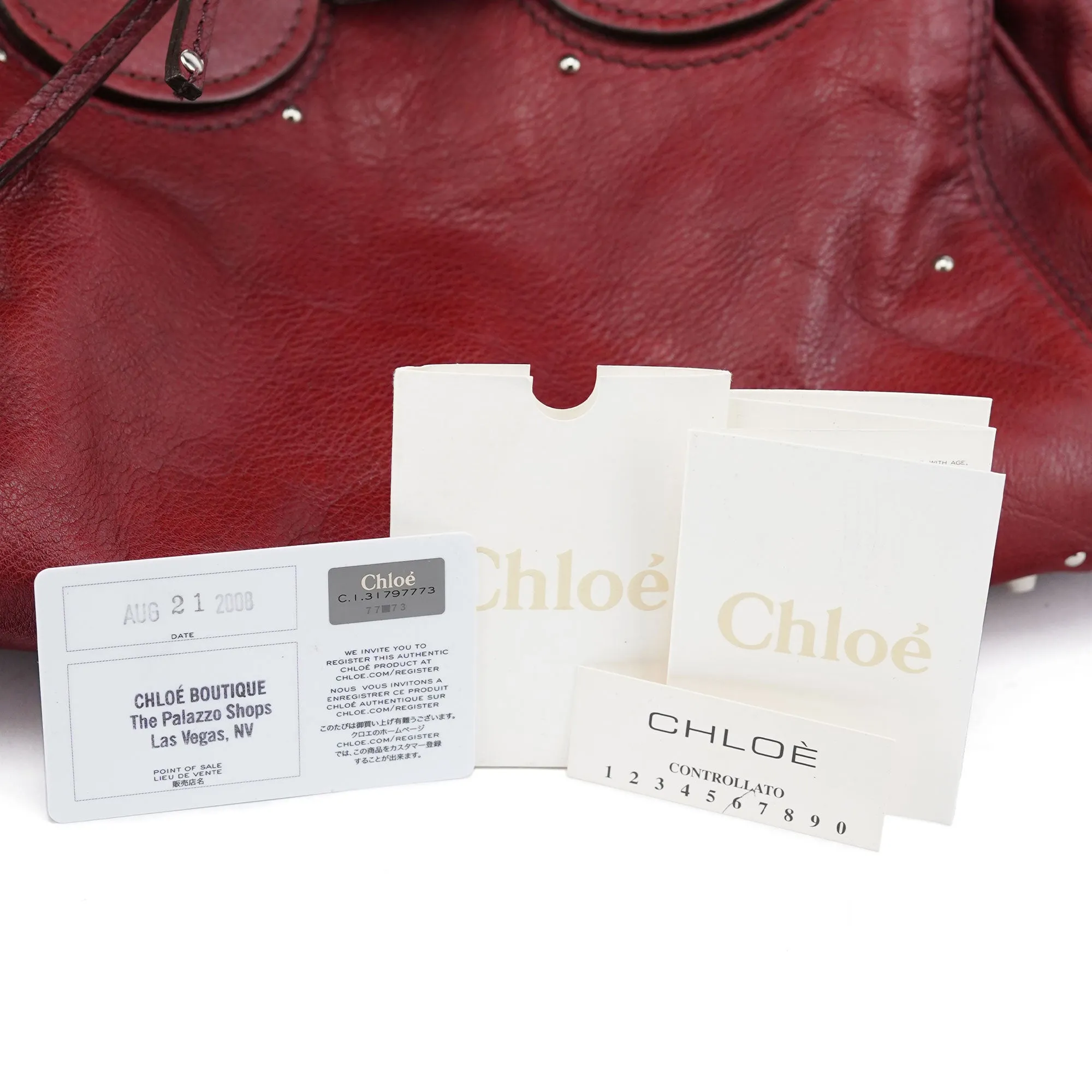 Burgundy Leather Paddington Tote Bag