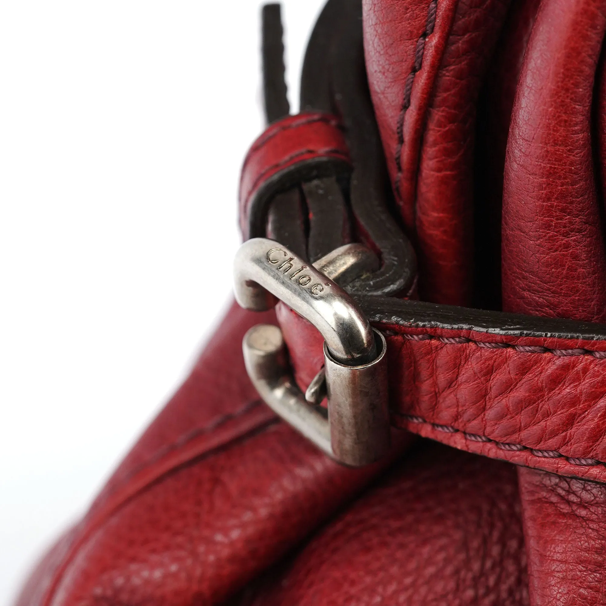 Burgundy Leather Paddington Tote Bag
