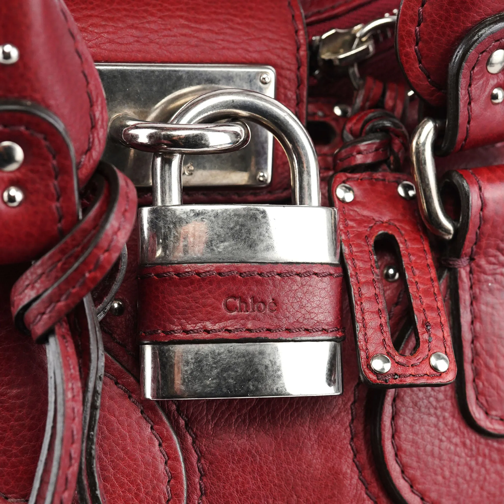 Burgundy Leather Paddington Tote Bag