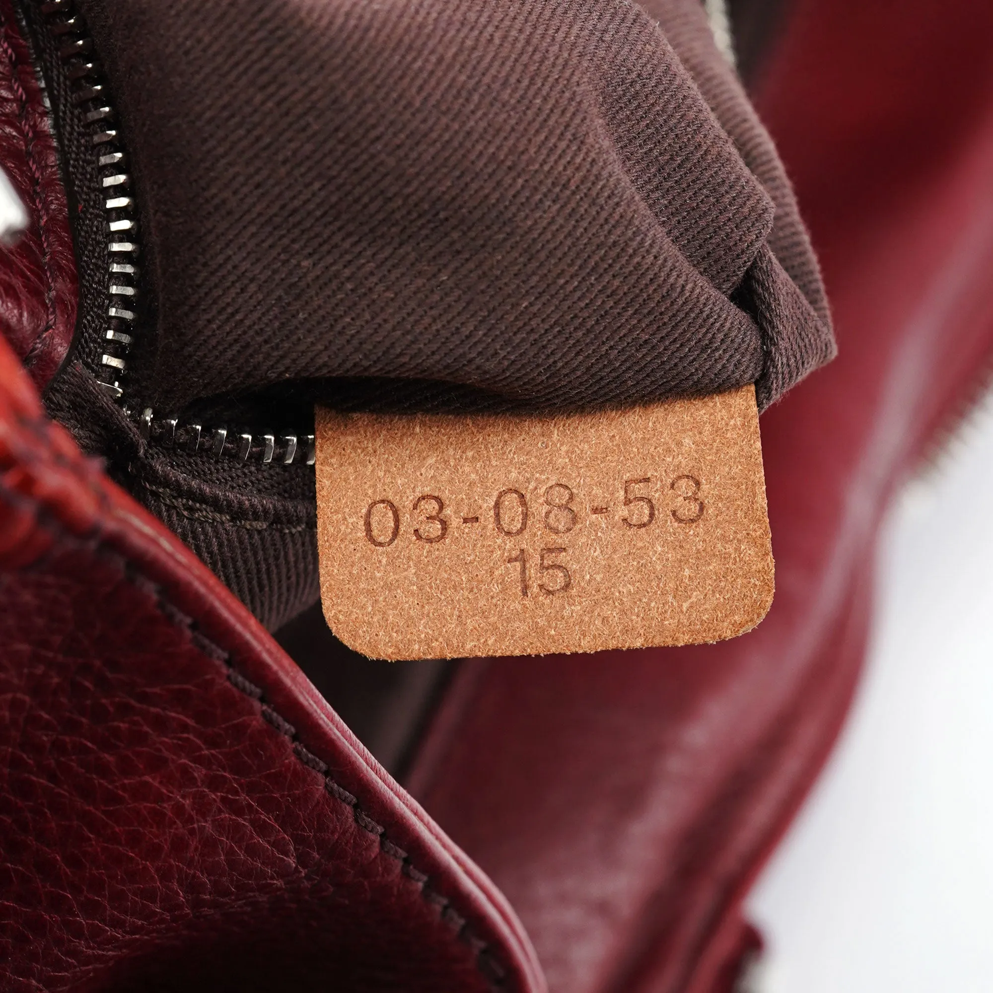 Burgundy Leather Paddington Tote Bag