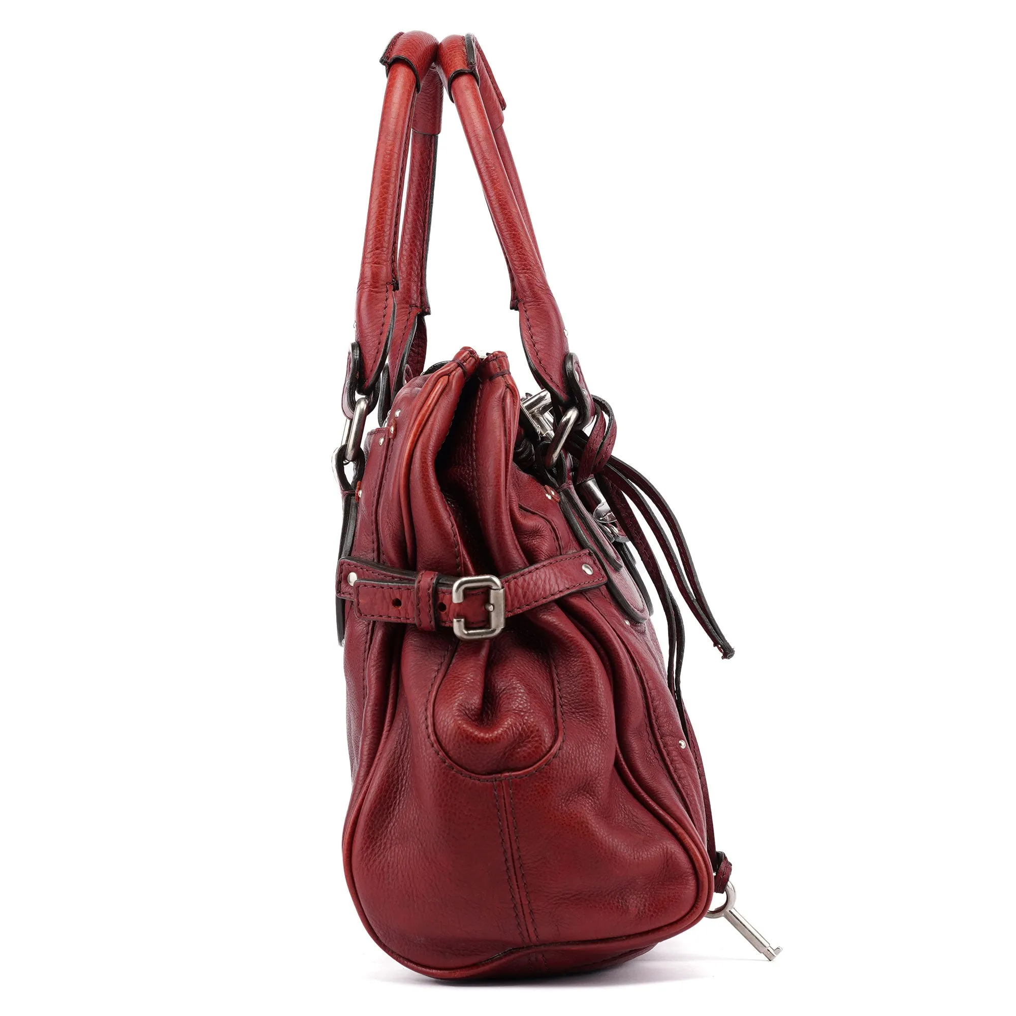 Burgundy Leather Paddington Tote Bag