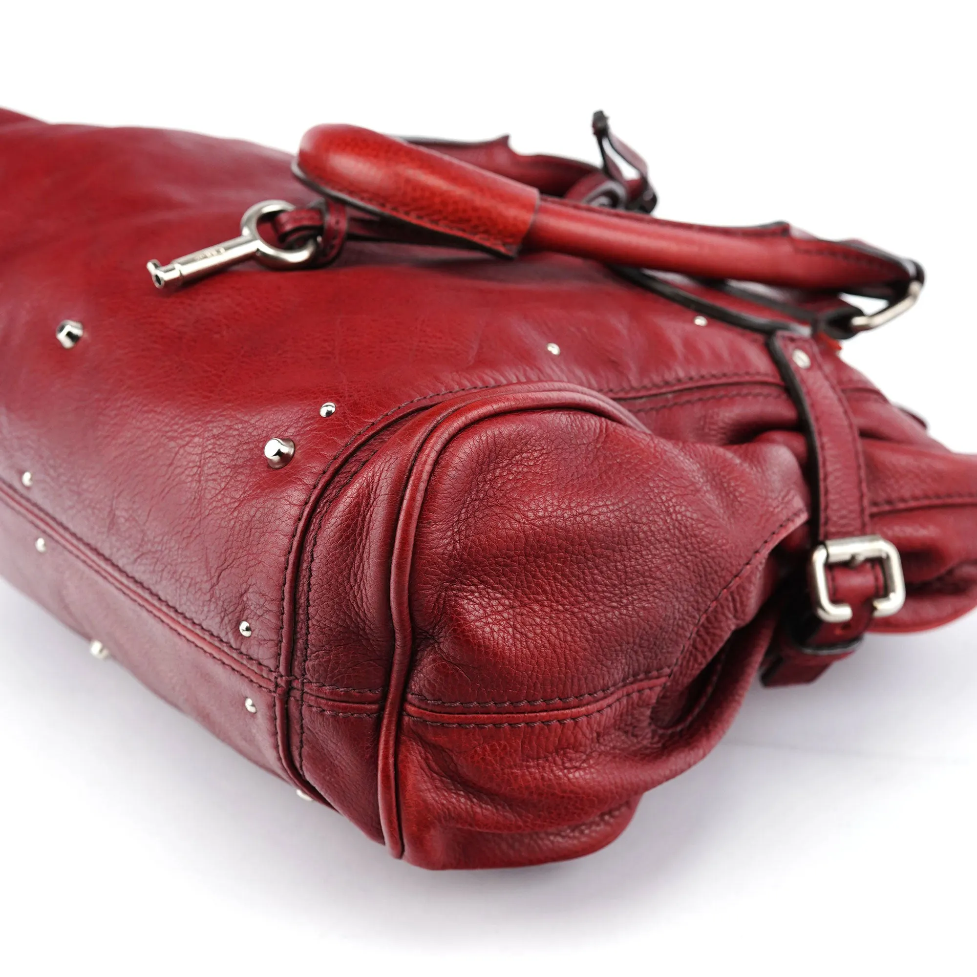 Burgundy Leather Paddington Tote Bag