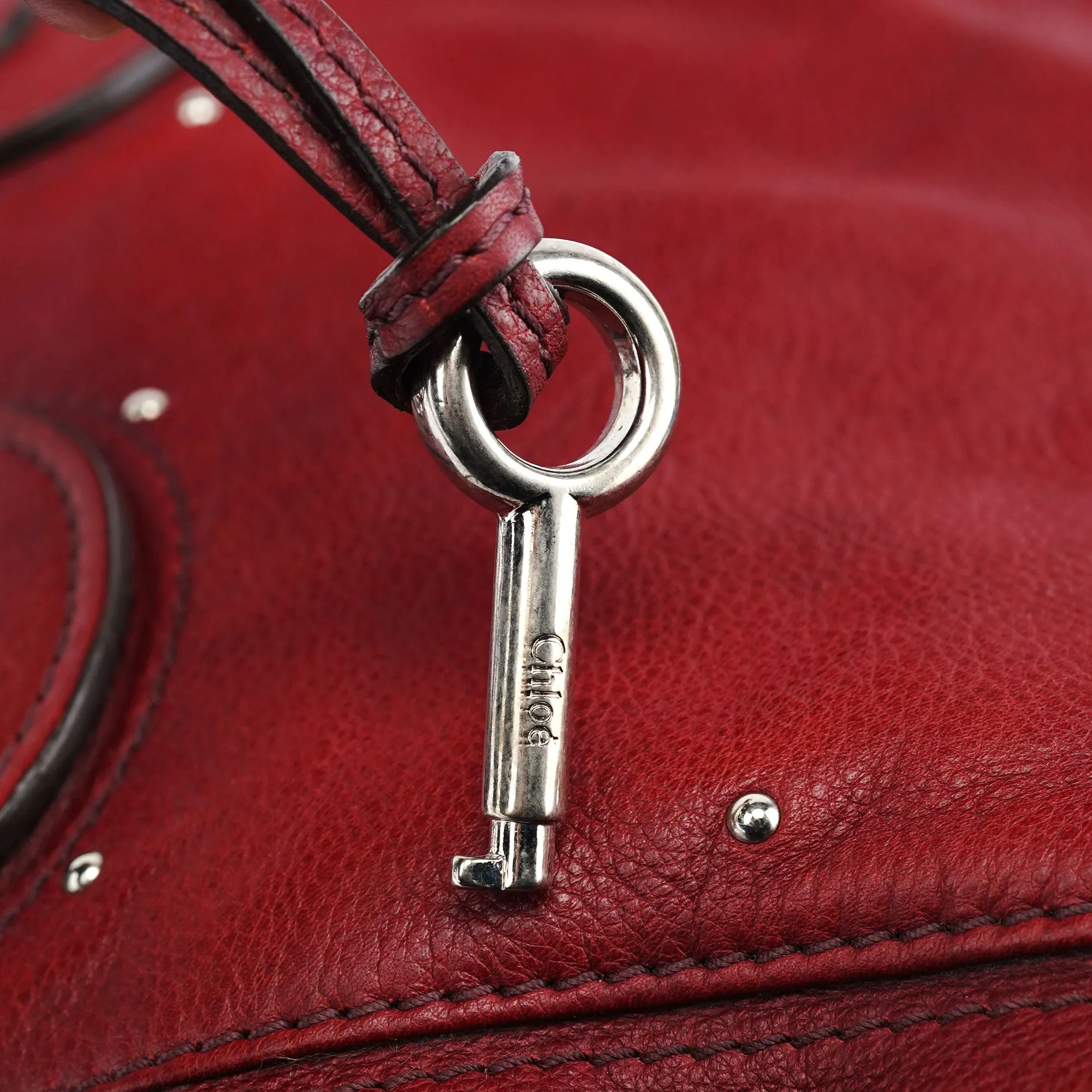 Burgundy Leather Paddington Tote Bag