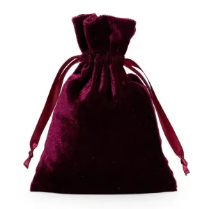 Burgundy Velvet Bag 6" ( Medium )
