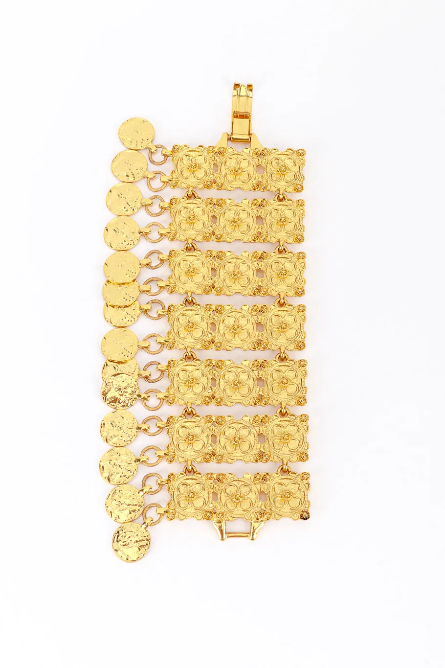 Byzantine Link Coin Drop Bracelet