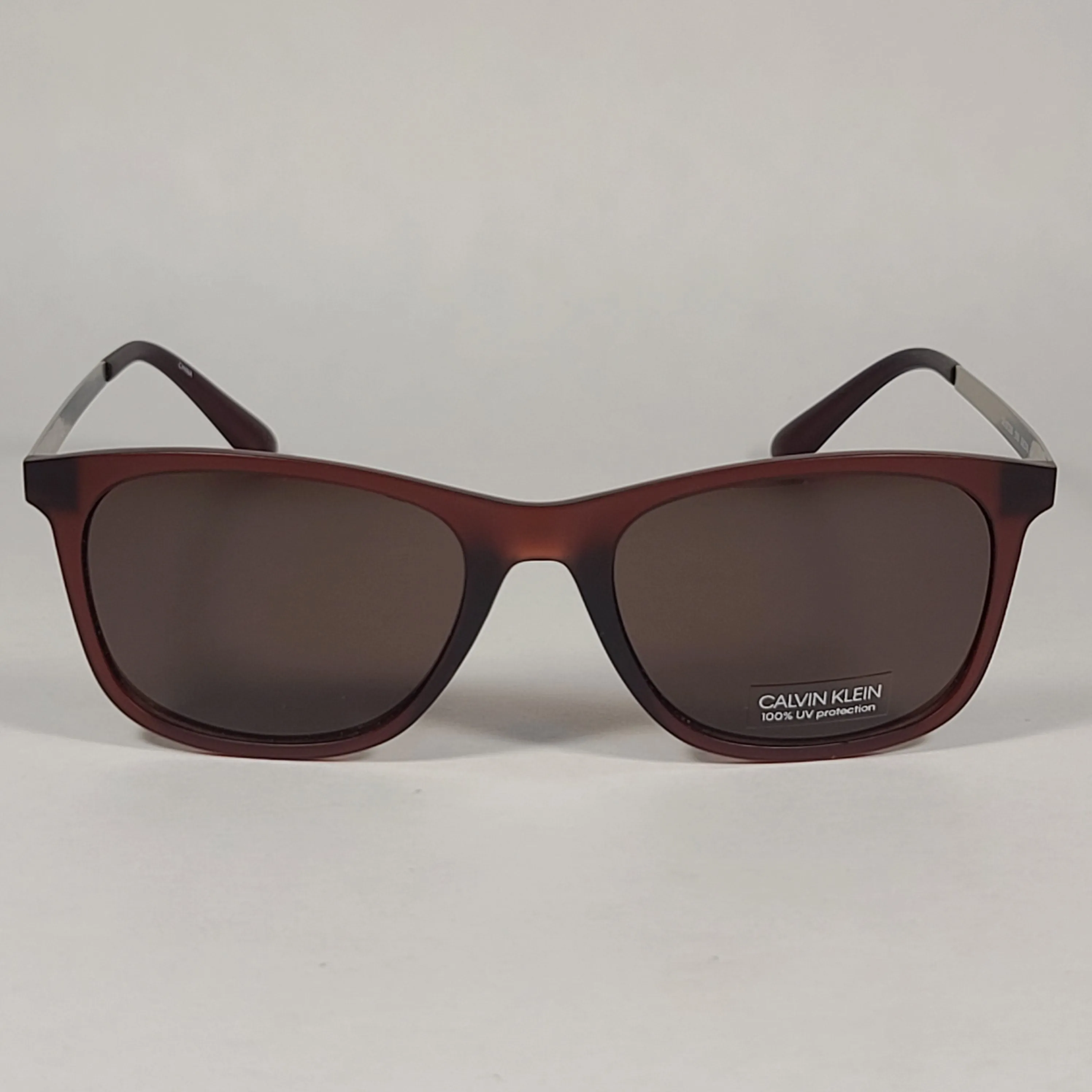 Calvin Klein Square Sunglasses CK19720S 210 Brown Gray Frame Brown Lens