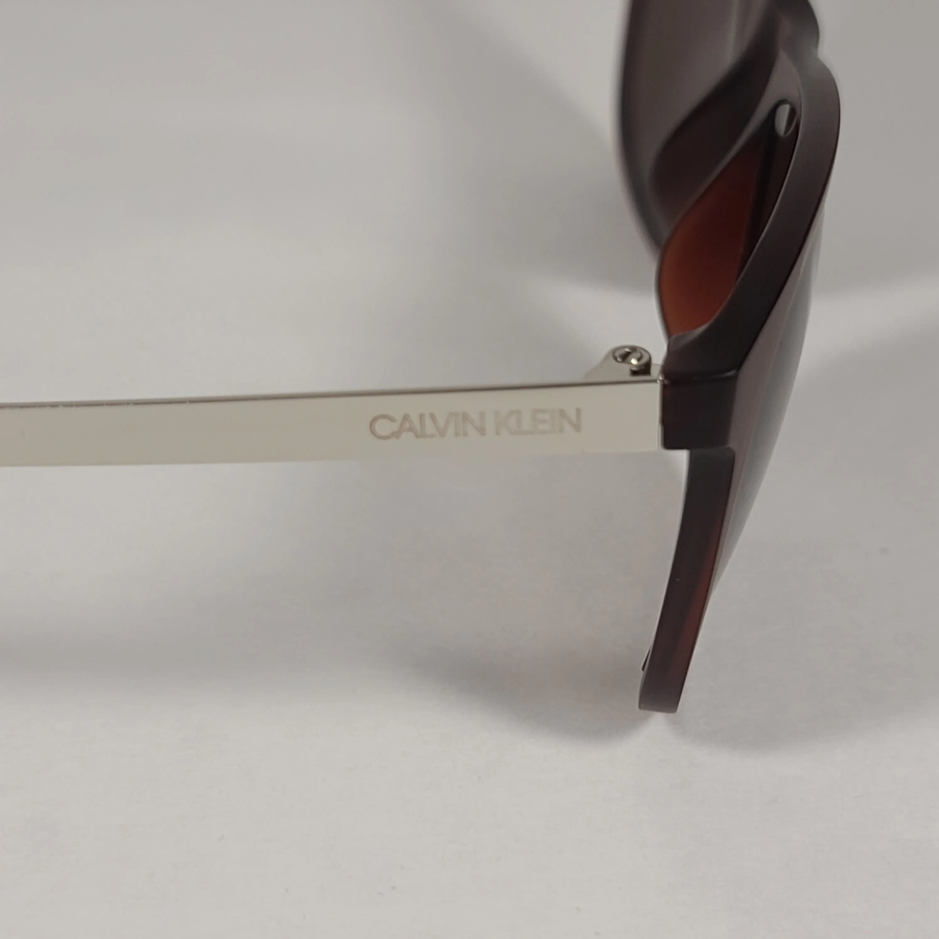 Calvin Klein Square Sunglasses CK19720S 210 Brown Gray Frame Brown Lens