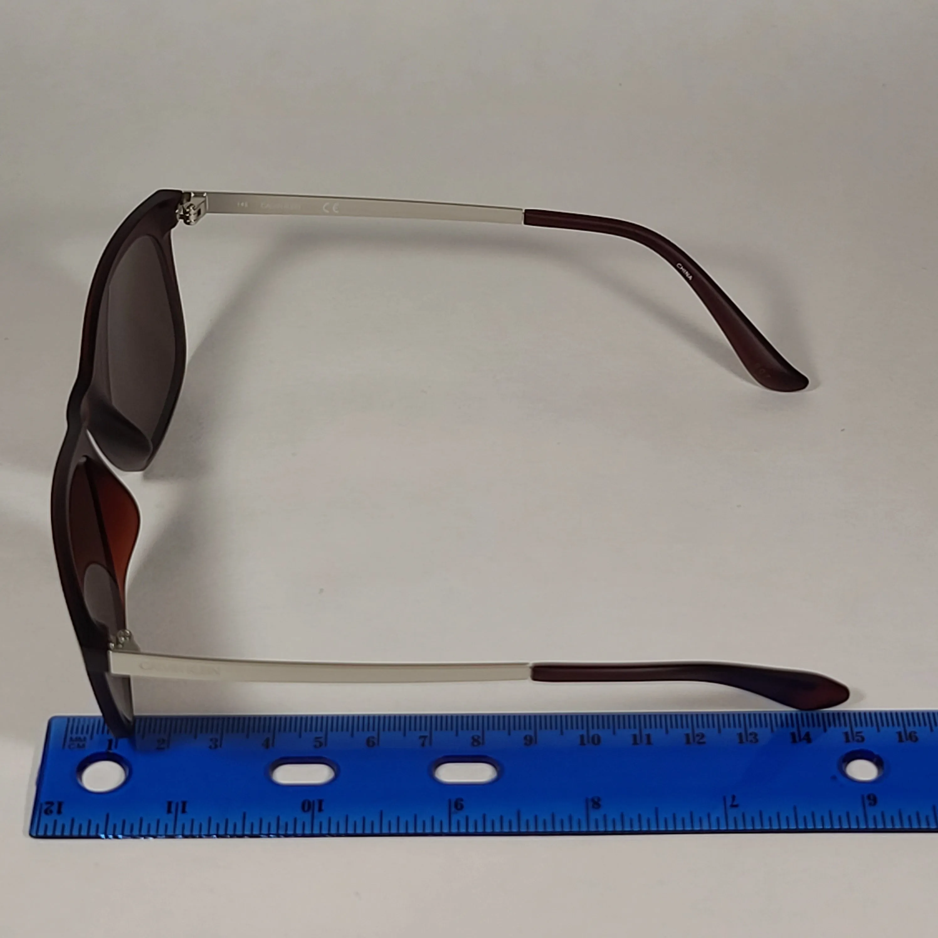 Calvin Klein Square Sunglasses CK19720S 210 Brown Gray Frame Brown Lens