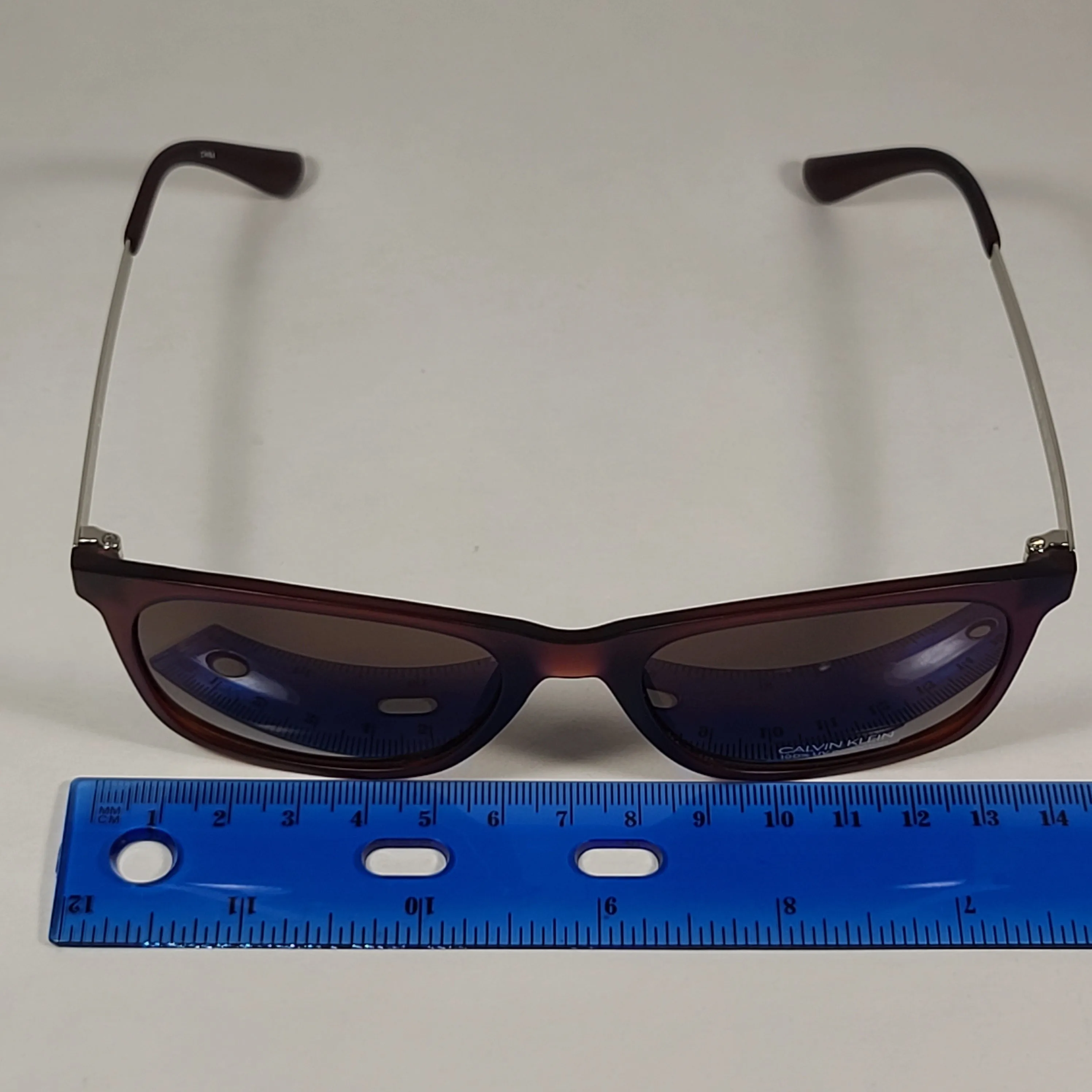 Calvin Klein Square Sunglasses CK19720S 210 Brown Gray Frame Brown Lens