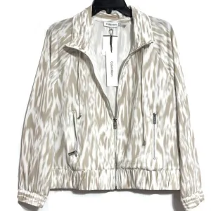 Calvin Klein Tie Dye Full Zip Stretch Moto Style Work Jacket Blazer