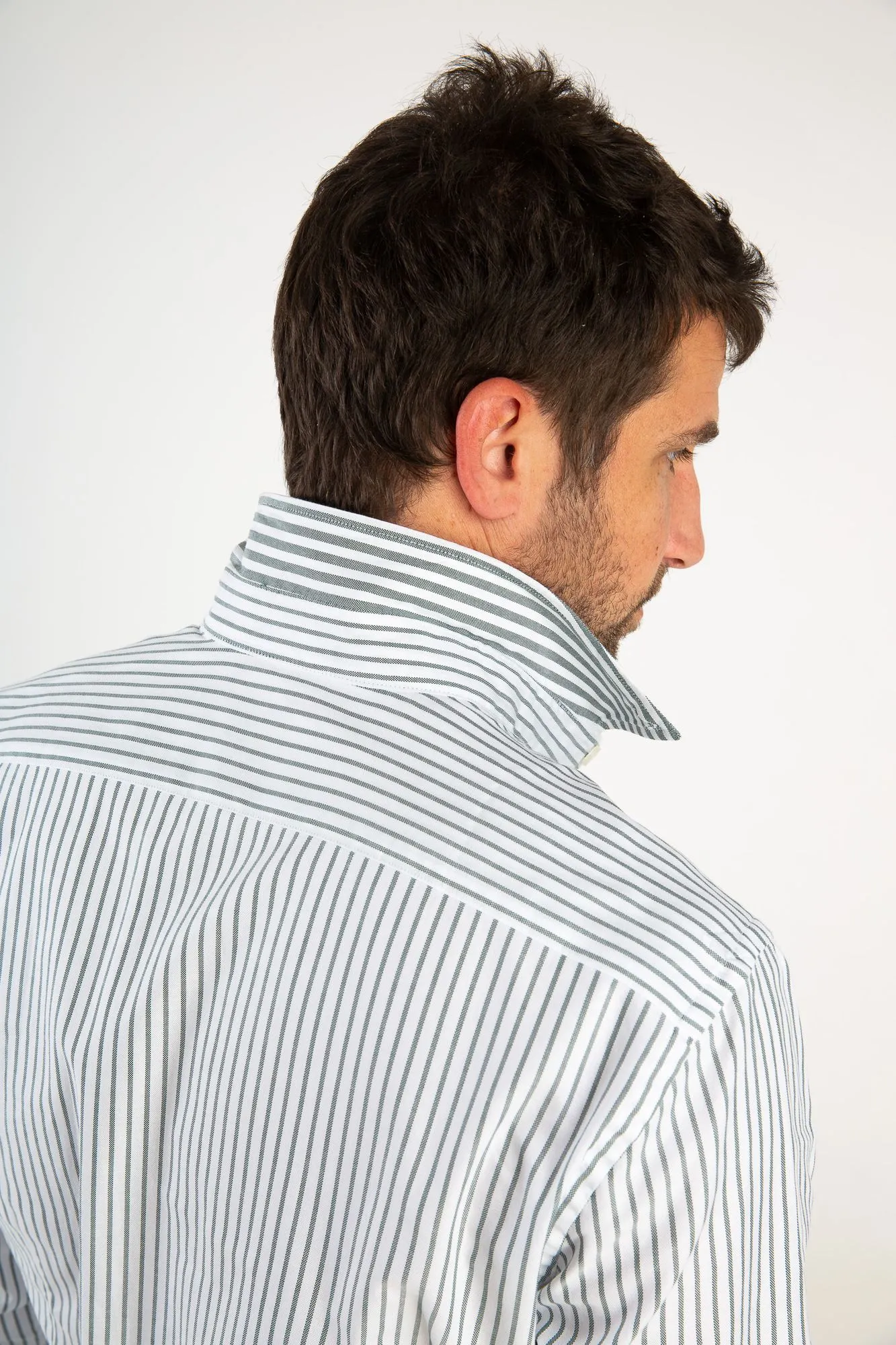 Camisa Raya Fina Oxford Verde Botella Slim Fit