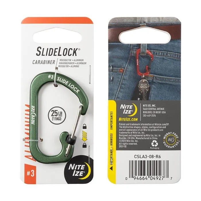 Carabiner with Slide Lock (Set of 3)