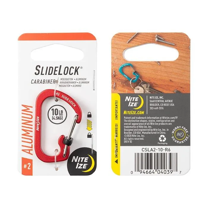 Carabiner with Slide Lock (Set of 3)